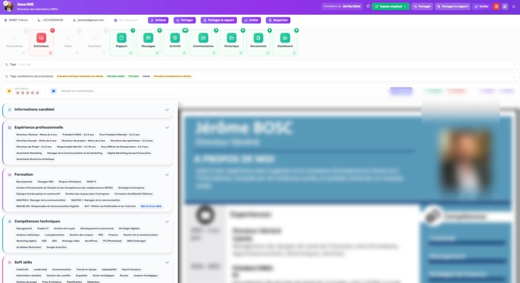 Smart CV Parsing — Automatic extraction and structuring of applications